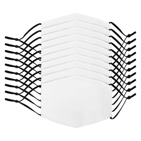 10 Face Masks Blank Sublimation Medium Adults / Printer / Swing Heat Press Machine Bundle Kit 5 Layer Filter White Personalise Design Transfer Printing Custom Print Customise