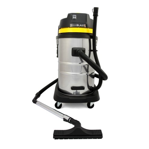 MAXBLAST Industrial Wet & Dry Vacuum Cleaner & Attachments, Powerful 1400W, 50 Litre, Stainess Steel