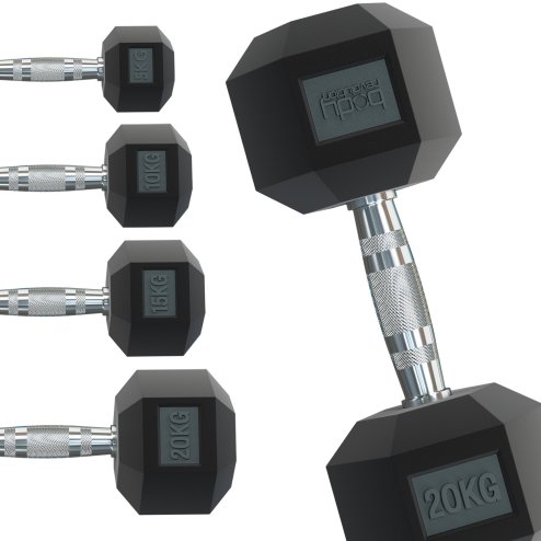 Hex Dumbbells 22.5kg pair