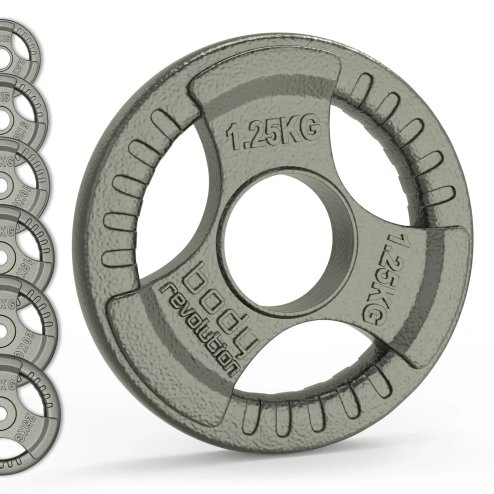 Olympic Tri Grip Cast Iron Weight Plates Pairs Sets 2 x 1.25kg