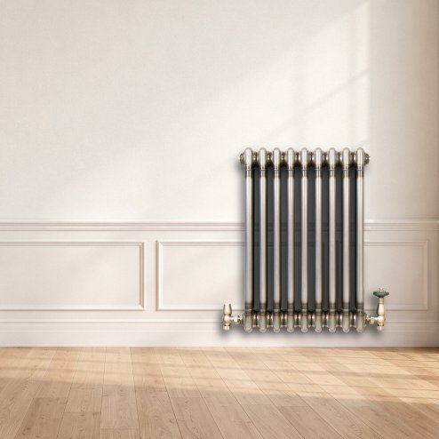 Traditional 3 Column Radiator - 600 x 425mm - Raw Metal