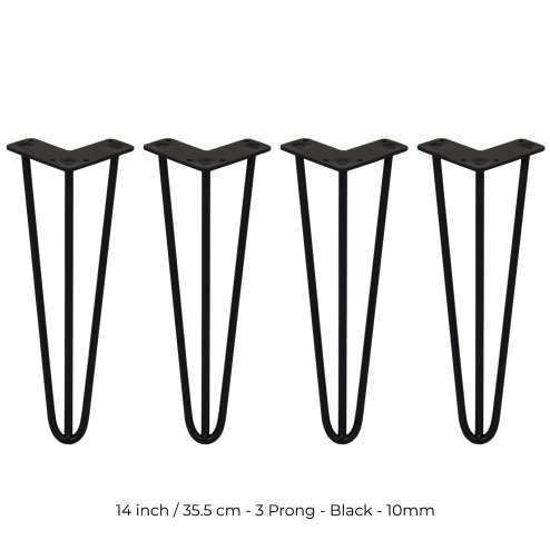 4 x Hairpin Legs / Hair Pin Legs Set SkiSki Legs Furniture Desk Bench Chair Table 14