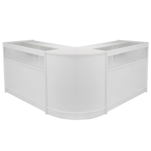 Shop Reception Counter Display Cabinet Shop Counter Retail Sales Counter Checkout Table Reception Fusion B1200 CM60 in White