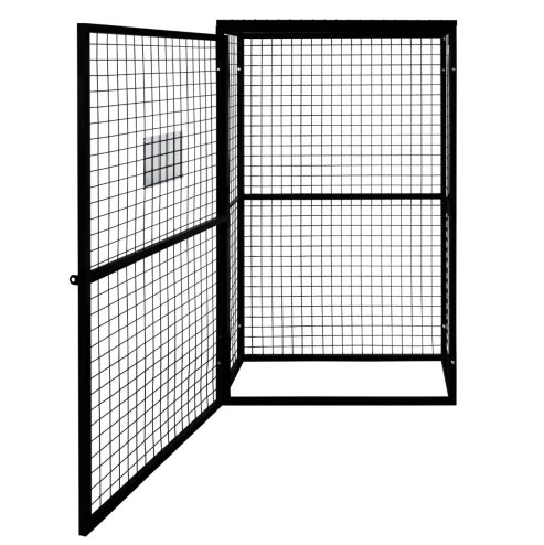 Gas Bottle Cage 184 x 116 x 57cm Collapsible Mesh Secure Cylinder Storage Galvanised Steel 3mm Wire Thickness 6 x 19kg / 2 x 47kg Propane Bottles Removable Shelf FREE Warning Sign, Padlock & 2 Keys
