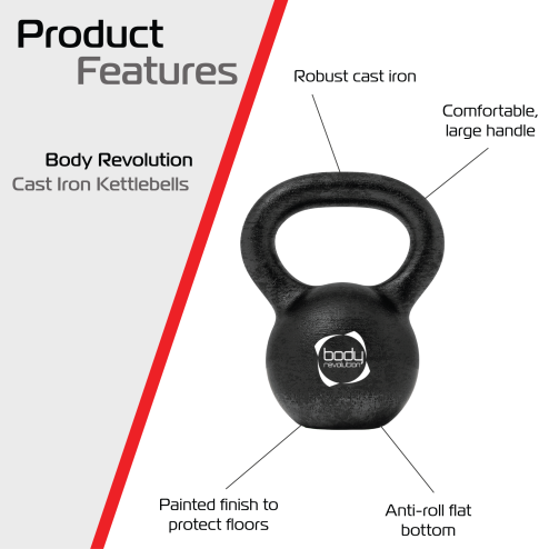 Body Revolution 20 kg Cast Iron Kettlebells