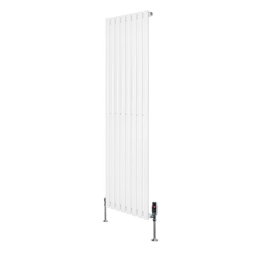 Oval Single Column Radiator & Valves - 1600mm x 480mm - White