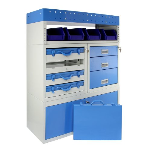 Monster Racking Storm Secure Van Racking Garage Storage Unit Blue 101.6cm x 117.8cm x 36cm