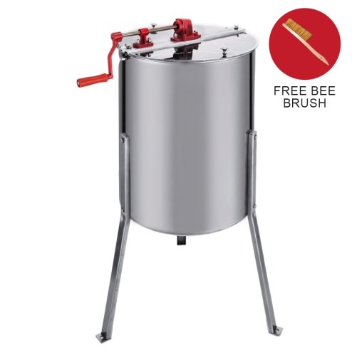 Manual Honey Extractor Separator 4 Frames Stainless Steel Barrel Beehives Honeycomb Spinner Crank Tool With Stand Beekeeping Extractor Equipment