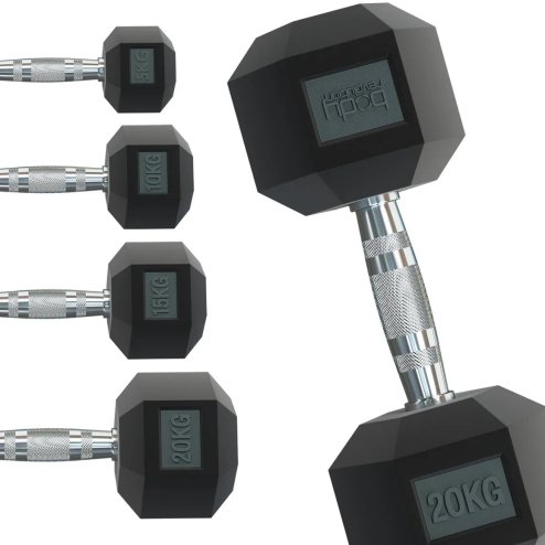 Body Revolution Hex Dumbbells 30kg pair