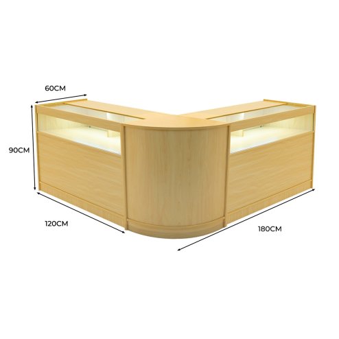 Iris LED Shop Counter Set CM60 & 2 x B1200 - Maple