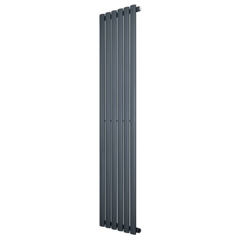 Oval Single Column Radiator - 1600 x 360mm - Anthracite Grey