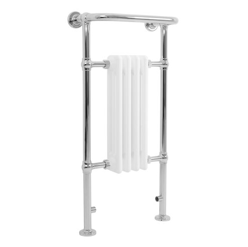 Traditional Heated Towel Rail Radiator - 950mm x 480mm - White