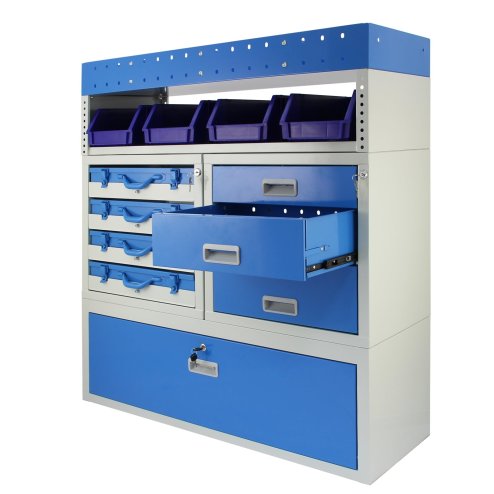 Monster Racking Storm Secure Van Racking Garage Storage Unit Blue 101.6cm x 117.8cm x 36cm
