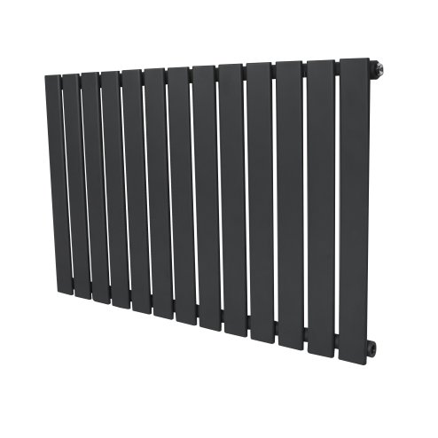 Flat Single Column Radiator - 600 x 910mm - Anthracite Grey