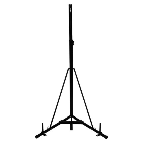 Folding Punch Bag Stand 68kg 150lbs Free Standing Hanging Frame Height Adjustable 182cm - 230cm / 6ft - 7.5ft Boxing Martial Arts Equipment Stable Triangle Base Heavy Duty Steel Weight Plate Holder