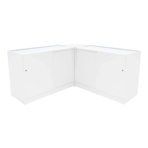 Adonis LED Shop Counter Set B1200, C1200 & CM60 - White