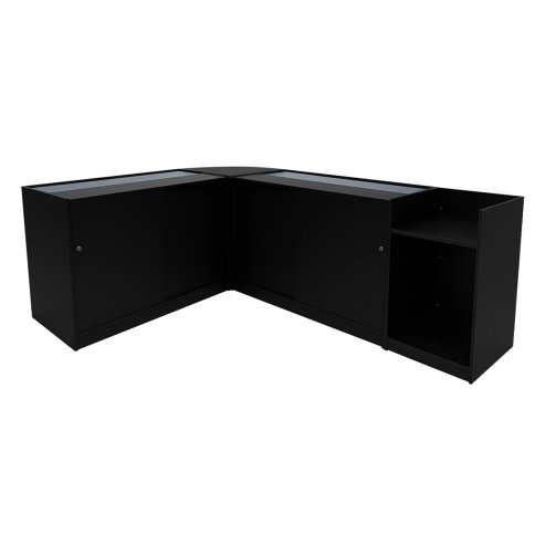 Gravity LED Shop Counter Set B1200, C1200, TB60 & & CM60 - Black