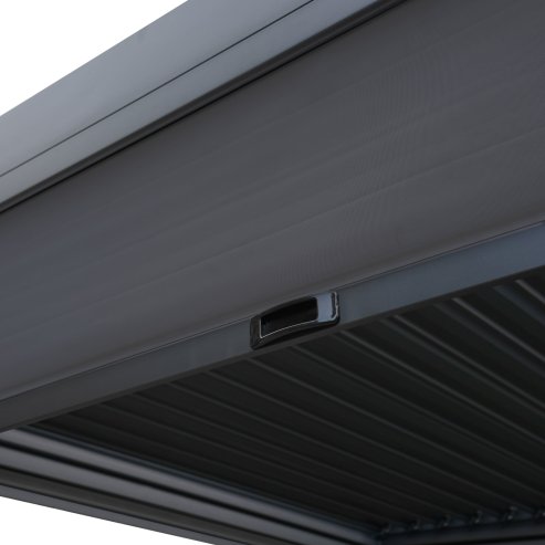 Aluminium Pergola With Anthracite Blinds - 3m x 3m