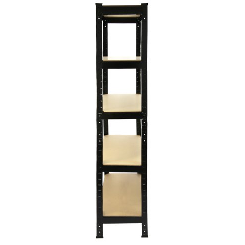 Monster Racking Storage Shelving 75cm Heavy Duty Garage 5 Tier Black Steel Shelf Unit 75cm x 30cm x 150cm