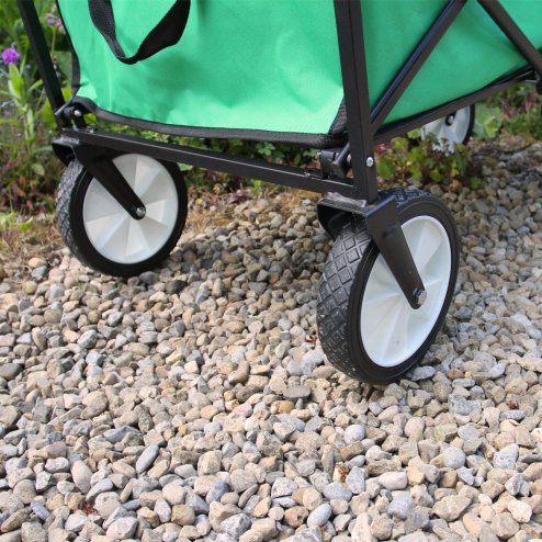 Foldable Garden Cart Pull Wagon Heavy Duty Trolley Utility Wheelbarrow Trailer Wheels Collapsible Folding Transport