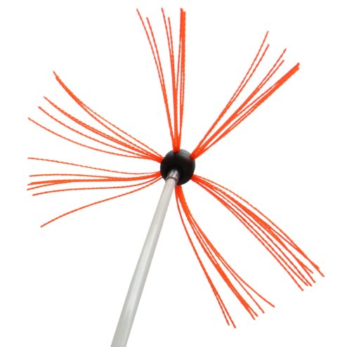 Chimney Cleaner Kit, Drill Powered Sweeping Brush, Rotary Cleaner Brush, 8m, Fireplace, Wood Burner, Flue, Reinforced Nylon Flexible Rods, FREE Dust Sheet, FREE Storage Bag, Includes Drill Adapter & Allen Key