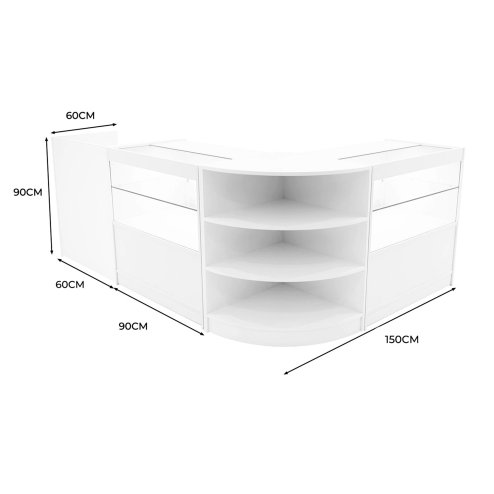 Eclipse LED Shop Counter Set LM60, TB60 & 2 x C900 - White