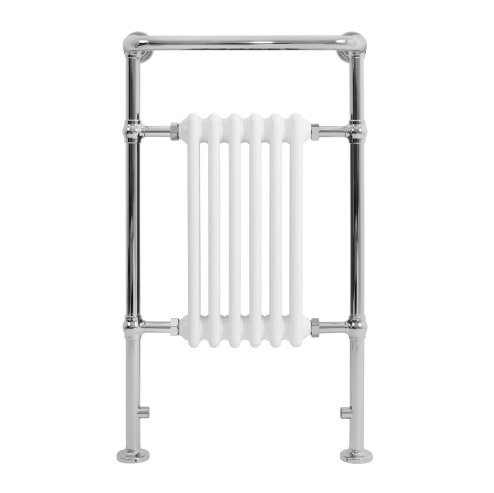 Traditional Heated Towel Rail Radiator - 950mm x 570mm - White