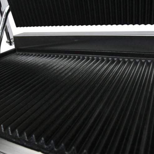 KuKoo Grooved Panini Press Ribbed Contact Grill Toaster Sandwich Maker Commercial Catering Machine