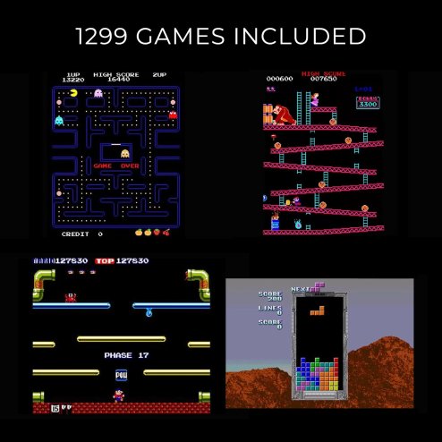 Arcade Machine Table Mini Multigames Bartop Retro Assembled Gaming Cabinet Pandora 5S 1299 Classic Games Pac Man