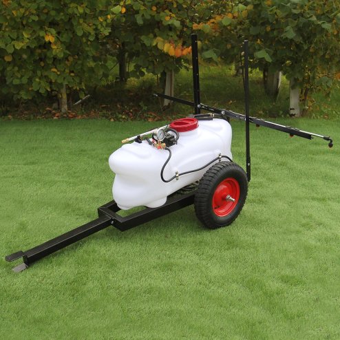 ATV Sprayer Trailer 100L Boom Quad Electric 12V Spot Crops Weed Farm Agricultural Hand Lance Tank Garden