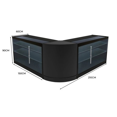 Helios LED Shop Counter Set CM60 & 2 x K1500 - Black