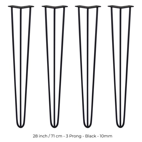 4 x Hairpin Legs / Hair Pin Legs Set SkiSki Legs Furniture Desk Bench Chair Table 28