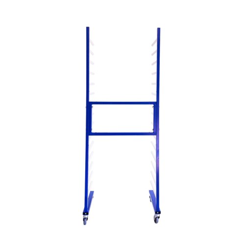 Spray Drying Rack Blue Trolley Eco Spray Paint Shop Woodworking Dry Storage 4 Heavy Duty 360 Degree Castors Mobile 15 Layers 20kg Per Layer 300kg Total Capacity Adjustable Width 175 H x 35/66 W x 55 D