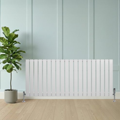 Flat Single Column Radiator - 600 x 1400mm - White