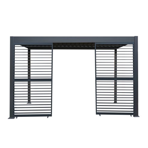 Anthracite Aluminium Pergola Shutter Panel - 123cm Wide