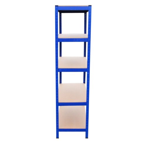 Racking Shelving Unit Boltless 5 Tier Garage Shelves Storage Organisation Workshop Shed Heavy Duty Steel Racks- 5 x 75cm wide racking, 2 x 90cm wide racking, 1 x workbench and 1 x rubber mallet