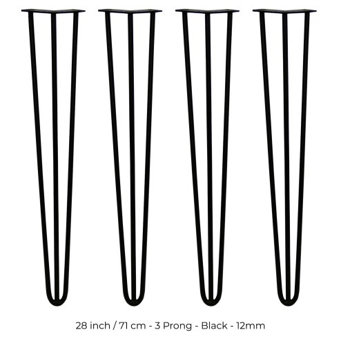 4 x Hairpin Legs / Hair Pin Legs Set SkiSki Legs Furniture Desk Bench Chair Table 28