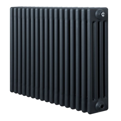 Traditional 4 Column Radiator - 600 x 785mm - Anthracite Grey