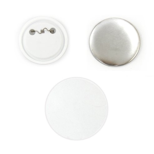 PixMax Badge Components x 100 / Pin Button Badge Blanks For Badge Pressing / 25, 37 & 58mm (37mm)