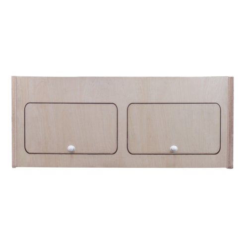 Campervan Overhead Cabinet 2 Door Top Locker Central Divider Camper Van Furniture Storage Lightweight Solid Birch Plywood Unpainted Soft Close Hinges Push Button Locks Pre Drilled Holes Fixing Kit
