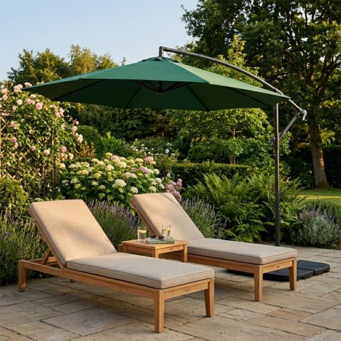 Cantilever Parasol 3m - Green
