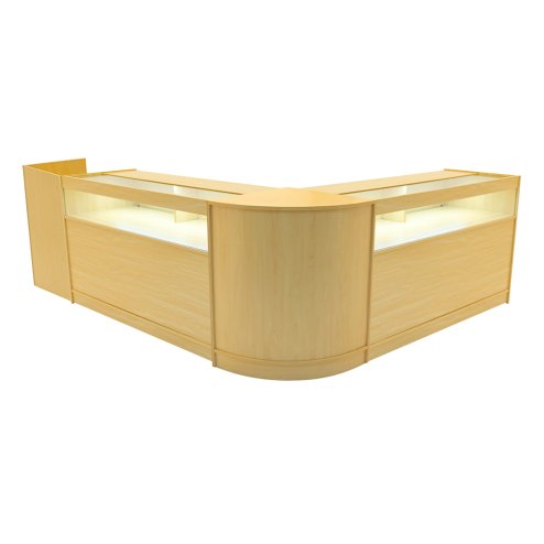 Luna LED Shop Counter Set CM60, TB60 & 2 x B1500 - Maple