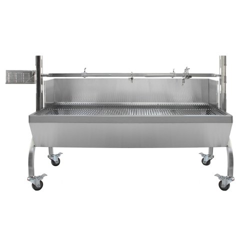 KuKoo 90kg Hog Roast Machine / Spit Roasting Meat Rotisserie / Stainless Steel & Windshield