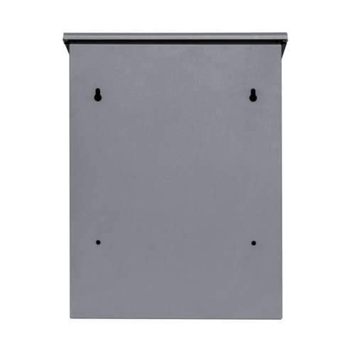 Parcel Post Drop Box Grey Large Steel Outdoor Lockable 2 Keys Letter Mail Package Courier Container Delivery Storage Wall Mount Safe Secure Anti Fishing Scannable Barcode FREE Screwdriver Fixing Kit