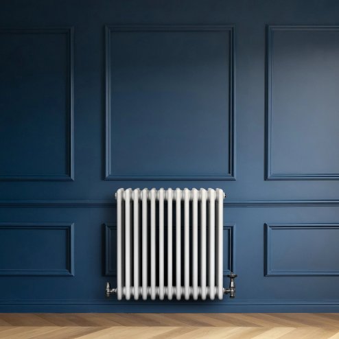 Traditional 4 Column Radiator - 600 x 605mm - White