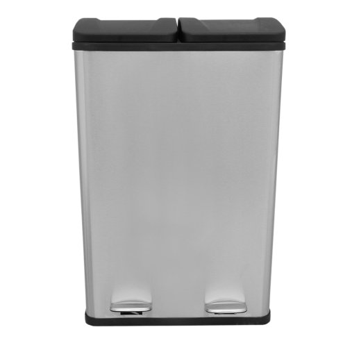 60L Dual Pedal Bin In Stainless Steel