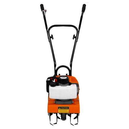 Petrol Cultivator Rotavator Cordless Garden Tiller 52CC 1.65kW 9000RPM 3HP 2 Stroke 1.2L Tank 4 Steel Blades 30cm Working Width 20cm Depth Portable Lawn Soil Digging Weed Removal FREE PPE & Tool Kit