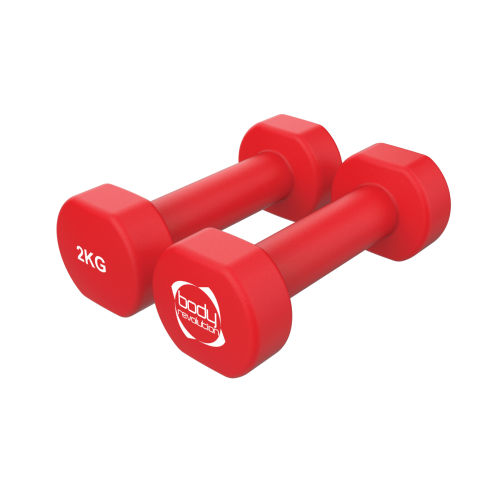 2 x 2KG Neoprene dumbbells
