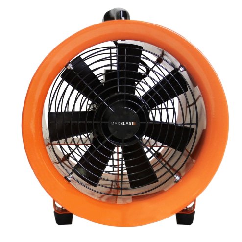 Dust Extractor Ventilation Fan 250mm Portable 12m Duct Hose Workshop Fume Air Blower Industrial PVC Ducting Ventilator