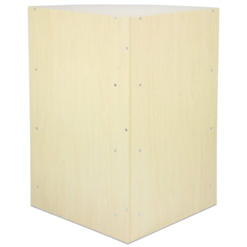 MonsterShop LM60 Corner Shop Counter Retail Showcase Display Cabinet, Maple, 60cm x 90cm x 60cm